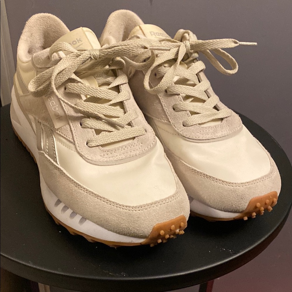 Reebok Cream and Tan Sneakers